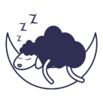 羊が寝ている画像